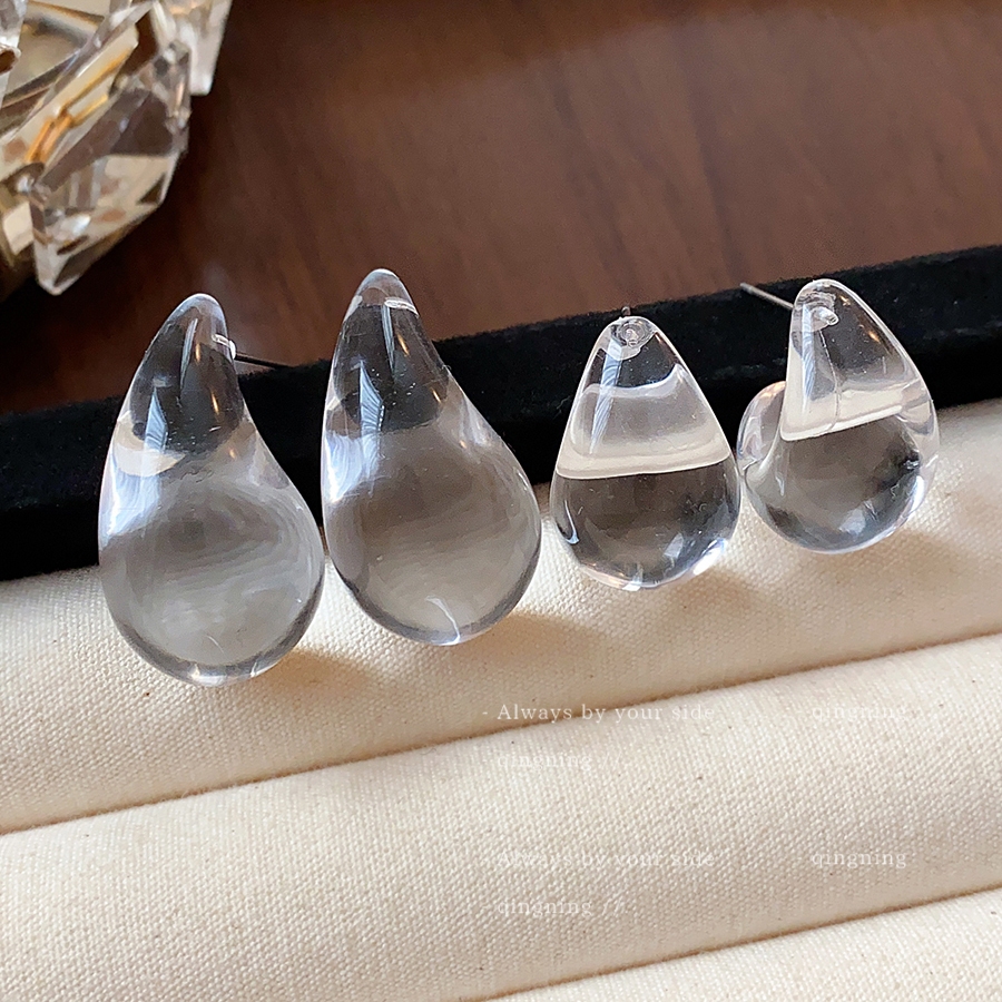 Giọt Nước Trong Suốt Acrylic Bông Tai Thiết Kế Tối Giản Trang Sức Thời Trang Cho Nữ Hàng Ngày Thường Ngày Phụ Kiện Tiệc