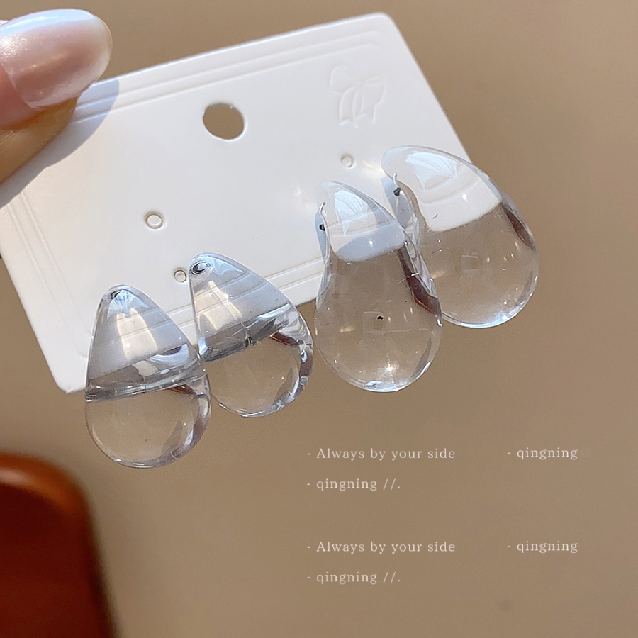Giọt Nước Trong Suốt Acrylic Bông Tai Thiết Kế Tối Giản Trang Sức Thời Trang Cho Nữ Hàng Ngày Thường Ngày Phụ Kiện Tiệc
