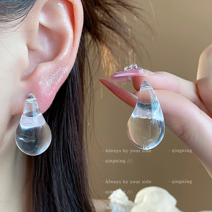 Giọt Nước Trong Suốt Acrylic Bông Tai Thiết Kế Tối Giản Trang Sức Thời Trang Cho Nữ Hàng Ngày Thường Ngày Phụ Kiện Tiệc