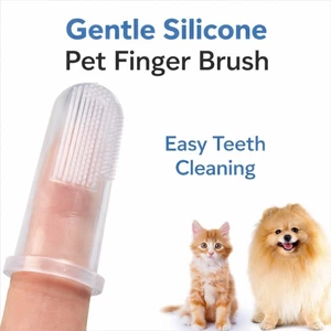 Bàn Chải Đánh Răng Ngón Tay Silicone Mềm Cho Thú Cưng Chó Mèo