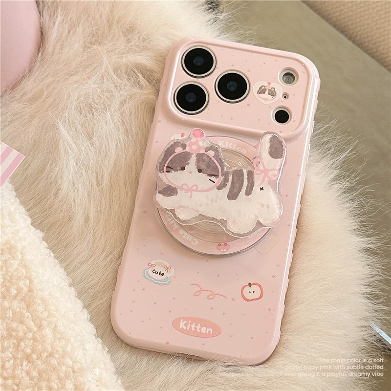 Ốp điện thoại TPU họa tiết iPhone 17 Pro Max kitty
