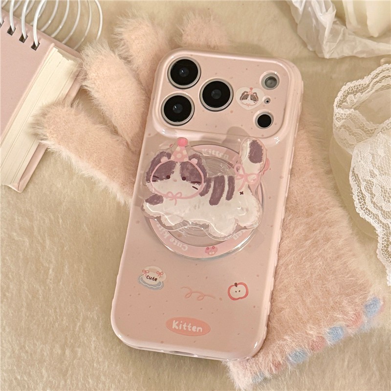 Ốp điện thoại TPU họa tiết iPhone 17 Pro Max kitty