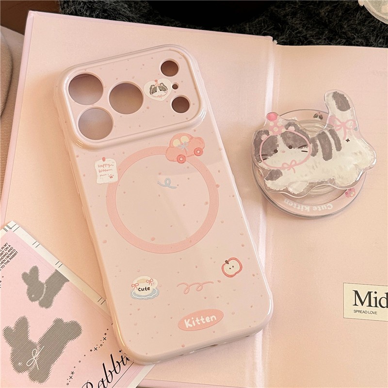 Ốp điện thoại TPU họa tiết iPhone 17 Pro Max kitty