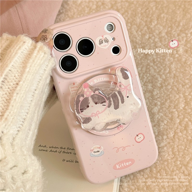 Ốp điện thoại TPU họa tiết iPhone 17 Pro Max kitty