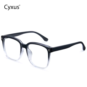 Cyxus Kính Chống Ánh Sáng Xanh Nam Nữ Gọng TR90 Oversized Vuông Bảo Vệ UV Dùng Máy Tính 8294