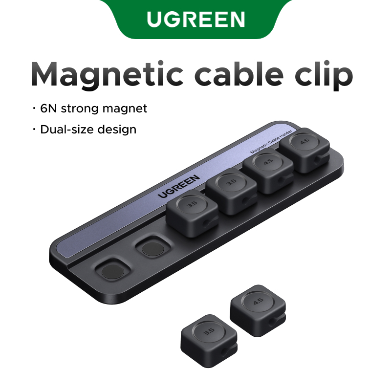 Giá đỡ kẹp cáp từ tính UGREEN 3,5mm / 4,5mm 6N Cáp tổ chức nam châm mạnh