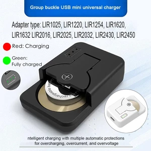 Sạc Pin Nút Mini 4.2V Smart Type-C Sạc Li-ion LIR2032 LIR2450 Sạc Pin Di Động