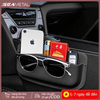 SEAMETAL Xe Sắp Xếp Túi Túi Đựng Thẻ Túi Điện Thoại Chìa Khóa Dán Hộp Bảo Quản Ô Tô Tự Dính