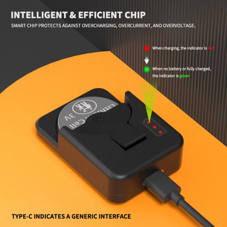Giao diện sạc pin pin Coin Cell Type-C Tương thích với nhiều mẫu pin đồng xu Thiết kế di động Bộ sạc nút