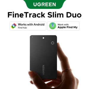 UGREEN FineTrack Slim Duo Thẻ Thông Minh Định Vị Thông Minh Chống Mất Theo Dõi Finder Định Vị Tương Thích Với iOS Android Cho iPhone 16 Pro Max / 15 / 14 / iPad / Mac Samsung OPPO VIVO Xiaomi