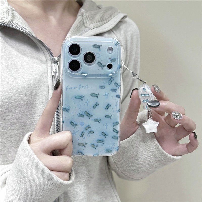 IPhone 17 Pro Max Chất liệu TPU họa tiết cá IMD craft Vỏ điện thoại in hai lớp