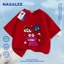 Giao hàng trong ngày – Áo thun ngắn tay trắng trẻ em NASA, vải cotton thoáng mát, thoải mái cho bé trai bé gái, áo ngắn tay in hoạt hình Tiểu Tân thời trang