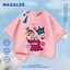 Giao hàng trong ngày – Áo thun ngắn tay trắng trẻ em NASA, vải cotton thoáng mát, thoải mái cho bé trai bé gái, áo ngắn tay in hoạt hình Tiểu Tân thời trang