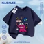 Giao hàng trong ngày – Áo thun ngắn tay trắng trẻ em NASA, vải cotton thoáng mát, thoải mái cho bé trai bé gái, áo ngắn tay in hoạt hình Tiểu Tân thời trang
