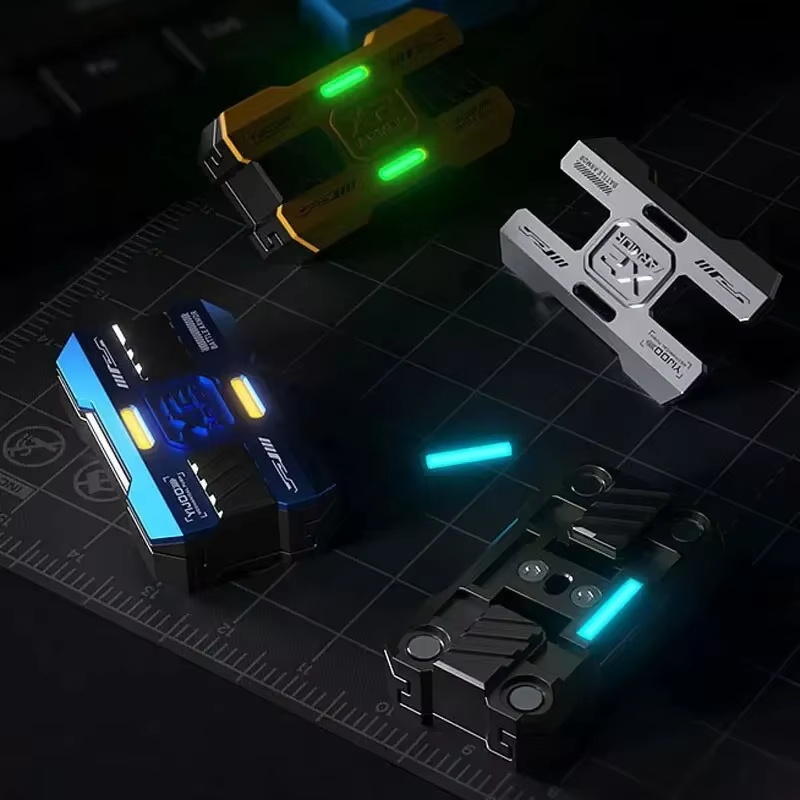 Dạ Quang Đẩy Từ Fidget Trượt Cảm Biến Fidget Đồ Chơi Kim Loại EDC Giáp Chống Áp Lực Fidget Xoay Đồ Chơi