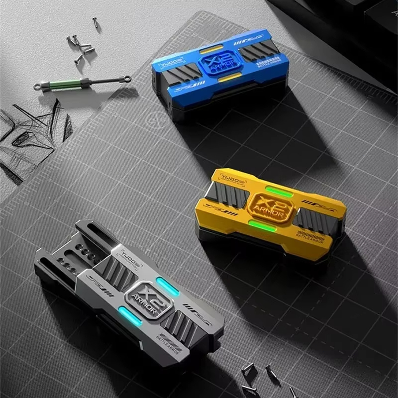 Dạ Quang Đẩy Từ Fidget Trượt Cảm Biến Fidget Đồ Chơi Kim Loại EDC Giáp Chống Áp Lực Fidget Xoay Đồ Chơi