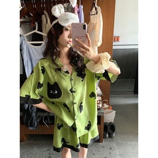 Bộ đồ ngủ nữ cổ mèo, thoải mái và thoáng khí