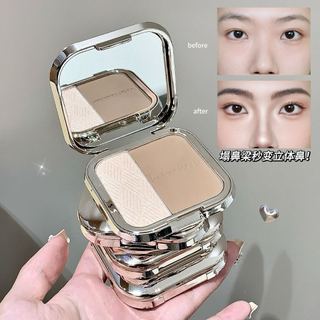 KAKASHOW Dual-Shade Contour Palette Trang điểm Matte Blush Powder Highlighter Brightening Silkworm Rouge Cream Sửa đổi Kem che khuyết điểm Mỹ phẩm NO.C526