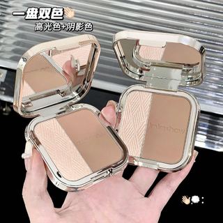 KAKASHOW Dual-Shade Contour Palette Trang điểm Matte Blush Powder Highlighter Brightening Silkworm Rouge Cream Sửa đổi Kem che khuyết điểm Mỹ phẩm NO.C526