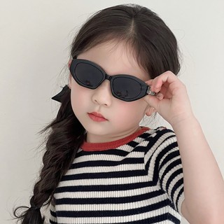 Kính râm hình bầu dục cổ điển dành cho trẻ em có giọng ba màu vàng – Chống tia cực tím