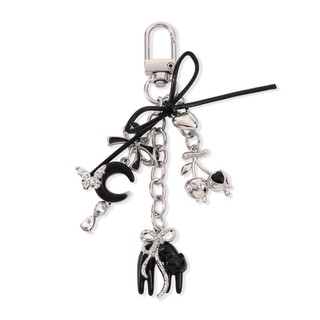 1PC Phong Cách Gothic Tinh Tế Cross Cat Cherry Thả Kim Cương Móc Khóa Y2K Hợp Thời Trang Túi Điện Thoại Di Động Mặt Dây Chuyền Cho Phụ Kiện Thời Trang