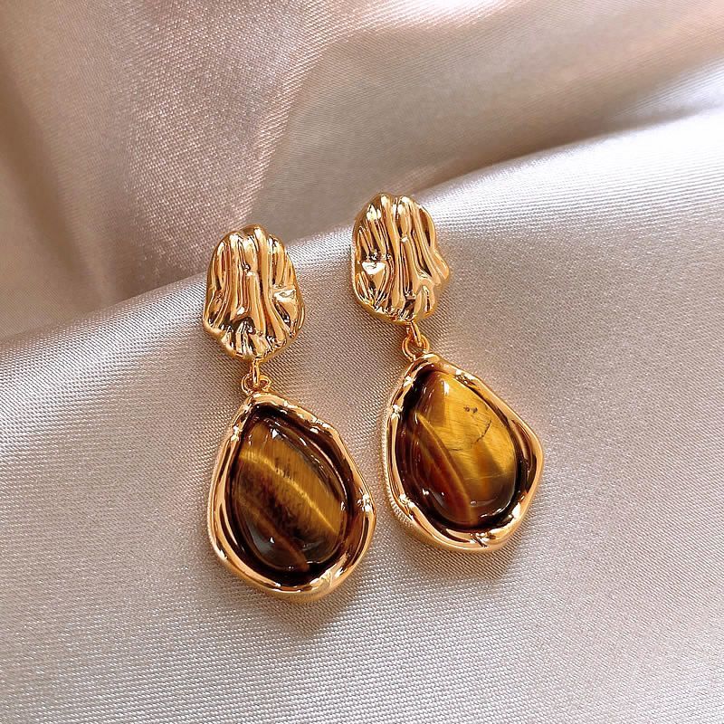 Vòng tai Retro Merad Opal nhẹ, lịch lãm, chất lượng cao với thiết kế độc đáo