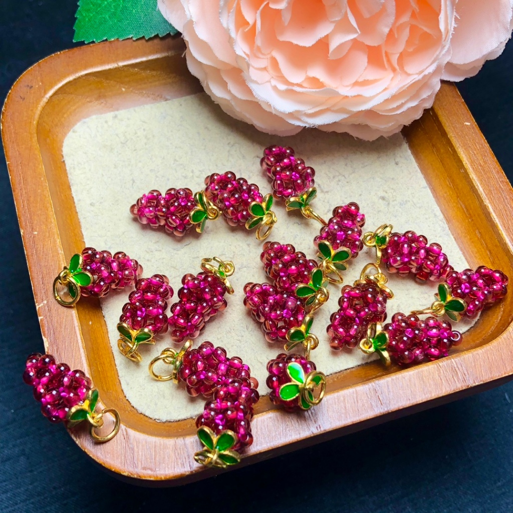 Phụ kiện Garnet nho tự nhiên - Perfect cho vòng tay và mặt dây chuyền