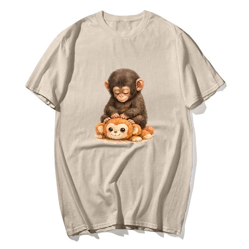 Punch Monkey Tee Nhật Bản, 100% Cotton, Phong Cách Kawaii Thời Trang Cho Nam và Nữ