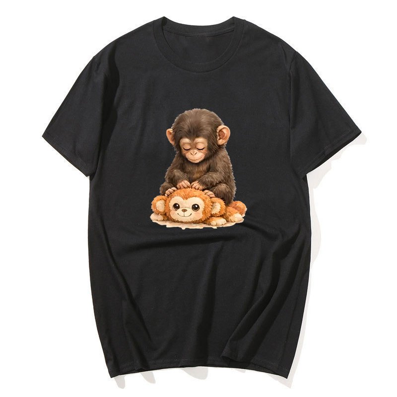 Punch Monkey Tee Nhật Bản, 100% Cotton, Phong Cách Kawaii Thời Trang Cho Nam và Nữ