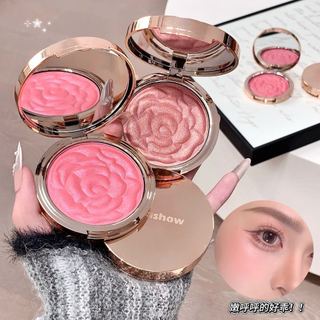 KAKASHOW Bảng Blusher Đơn Sắc Màu Tự Nhiên Mờ Mịn Sương Cheek Mùa Hè Cô Gái Chống Thấm Nước Không Mờ Mờ NO.C663