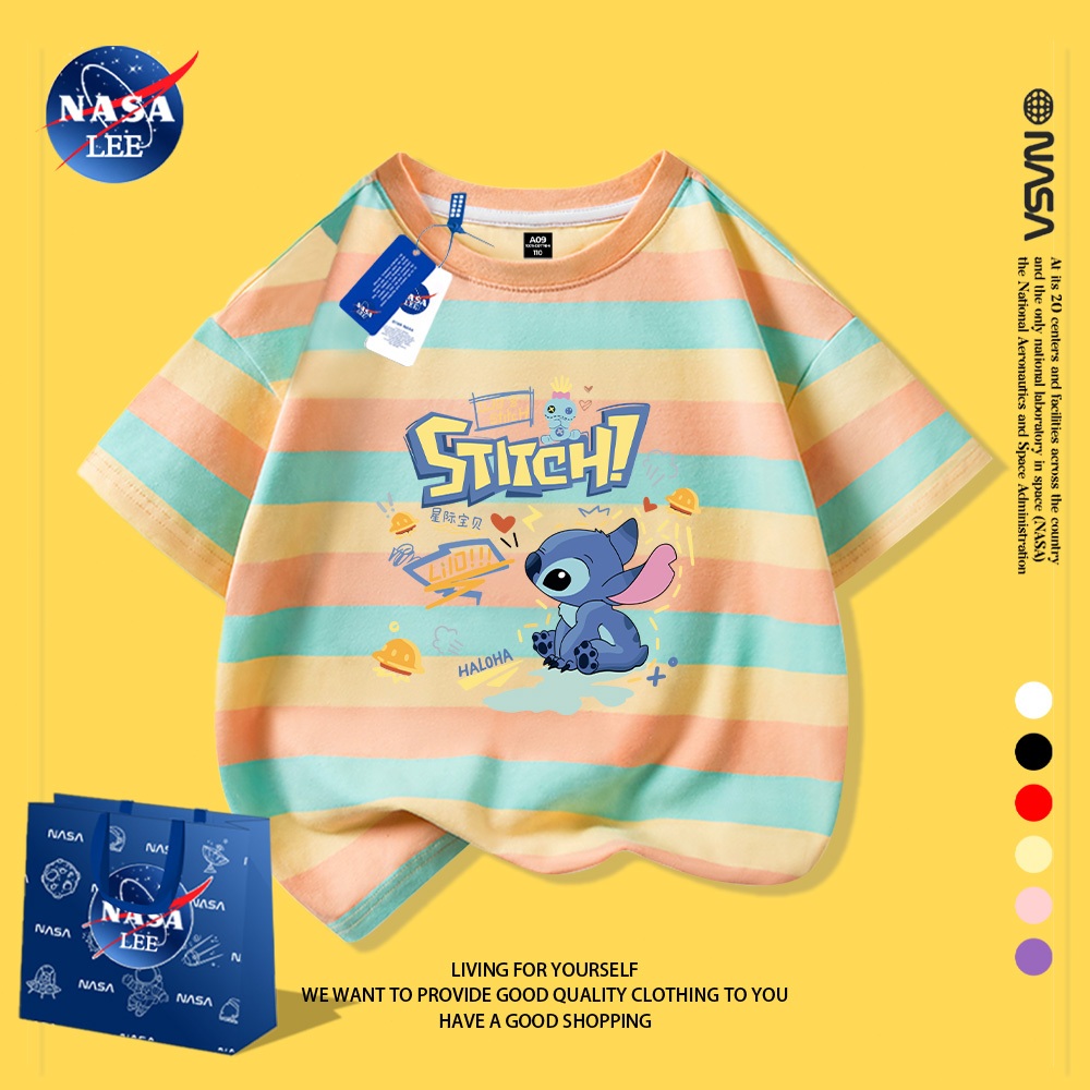 NASA Nguyên Chất Cotton Ngắn Tay 2026 Phong Cách Mới Trẻ Em Tay Ngắn Mềm Mại Thoải Mái Thời Trang Dễ Thương 1