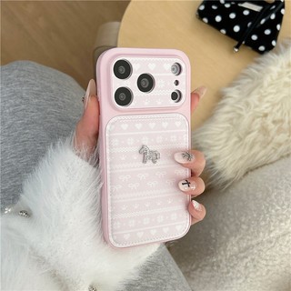 Ốp điện thoại PU họa tiết ngựa iPhone 17 Pro Max