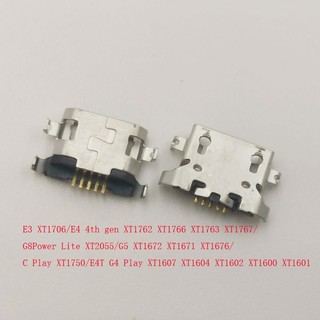 10-100 Chiếc Đầu Nối USB Cắm Cho Motorola Moto E3 G8 Power Lite G5 E4 E4T G4 C Chơi Sạc Dock Cổng XT2055 XT1750 XT1706 XT1672 XT1671 XT1676 XT1762 XT1766 XT1763 XT1767