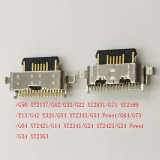10-50 Cái Đầu Nối USB Cắm Cho Motorola Moto G50 G04 G14 G24 G34 G54 G62 G32 G22 G71 E13 G42 E22S E32S Sạc Dock Cổng XT2223 XT2235 XT2831 XT2169 XT2345 XT2233 XT2229
