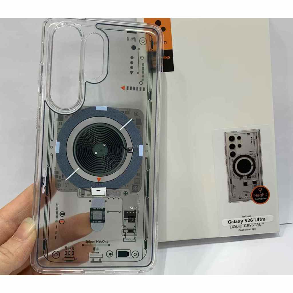 Ốp lưng từ tính MagFit cho Samsung Galaxy S26/S25/S24/S23, trong suốt cứng, chống sốc, Micro Matte