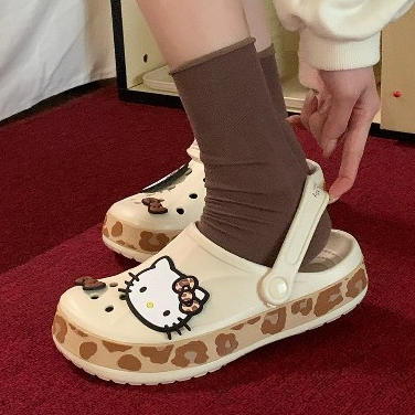 XIXITIAO Dép Da Báo In Đế Mềm Mùa Hè Sinh Viên Đi Biển Thời Trang Kỳ Nghỉ Nữ