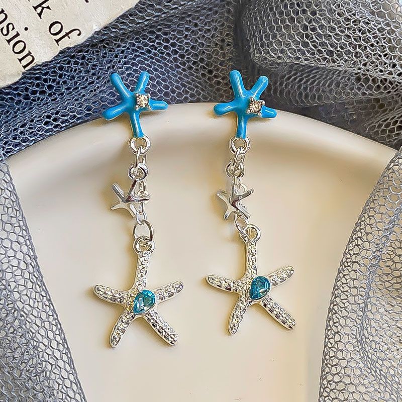 Zircon dầu nhỏ giọt hình đuôi cá bất đối xứng, bông tai sang trọng dành cho ngày lễ