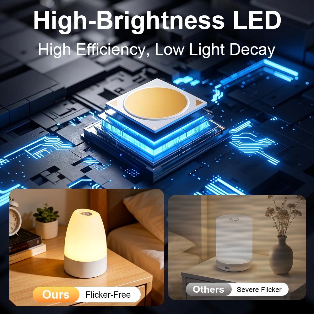 CANMEIJIA 3 Màu / RGB Đèn Ngủ LED Nhiều Màu Sắc USB Sạc Đèn Di Động Cho Phòng Trẻ Em Phòng Ngủ Cắm Trại Ký Túc Xá