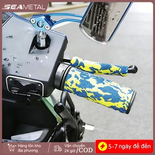 SEAMETAL EVA Xe Máy Tay Cầm Tay Cầm Mềm Mại Chống Trơn Trượt Xe Máy Tay Cầm Bộ Dành Cho Xe Tay Ga Phụ Kiện Xe Máy 4 Chiếc