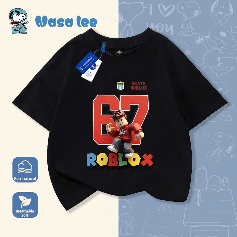 Áo phông cotton unisex six seven 67 in hình form rộng cổ tròn tay ngắn phong cách thoải mái
