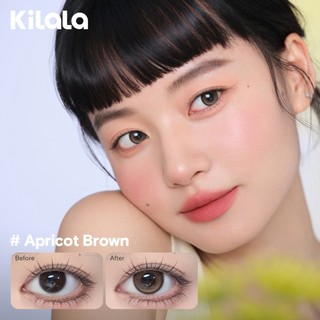 Kính áp tròng Kilala lens 1 ngày màu xám  DIA 14.2mm Acai Brown/ Coconut Grey lens cận có độ ( 0-7 ) chất liệu Silicone Hydrogel [ 2 chiếc ]