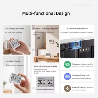 DUKA TH2 E-ink Máy đo độ ẩm thông minh Nhiệt độ trong nhà Máy đo độ ẩm Máy đo cảm biến Trạm thời tiết Mijia Home APP