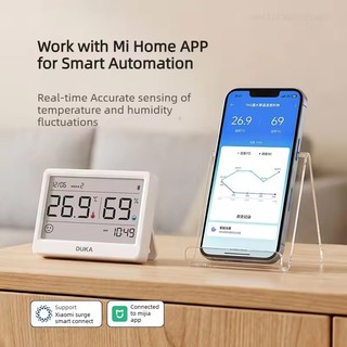 DUKA TH2 E-ink Máy đo độ ẩm thông minh Nhiệt độ trong nhà Máy đo độ ẩm Máy đo cảm biến Trạm thời tiết Mijia Home APP