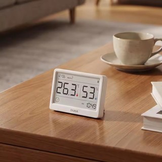 DUKA MOODA TH2 Cảm biến đồng hồ nhiệt độ và độ ẩm thông minh Điện kỹ thuật số Máy đo độ ẩm Trạm thời tiết Nhắc nhở vui nhộn thông minh