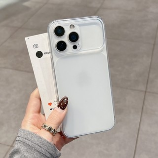 Ốp điện thoại TPU xanh mờ siêu mỏng cửa sổ lớn ngay lập tức phù hợp cho iPhone 11 12 13 14 15 16 17 Pro Max trong suốt bao gồm tất cả vỏ mềm silicon chống rơi