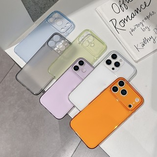 Ốp điện thoại TPU tím mờ siêu mỏng cửa sổ lớn ngay lập tức phù hợp cho iPhone 11 12 13 14 15 16 17 Pro Max trong suốt bao gồm tất cả vỏ mềm silicon chống rơi