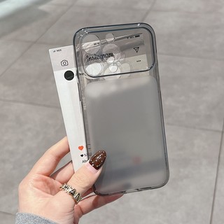 Ốp điện thoại TPU tím mờ siêu mỏng cửa sổ lớn ngay lập tức phù hợp cho iPhone 11 12 13 14 15 16 17 Pro Max trong suốt bao gồm tất cả vỏ mềm silicon chống rơi