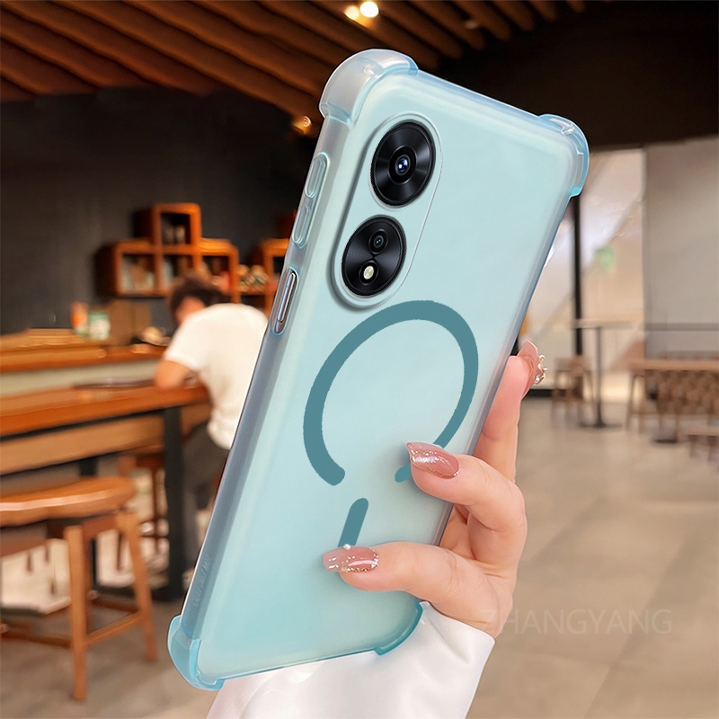 Ốp Lưng Cho OPPO A17 A38 4G A18 A17K Vỏ Điện Thoại Vòng Từ Tính Hình Chữ C Mới Thiết Kế Với Ốp Mềm TPU Cao Cấp Bốn Góc Chống Rơi