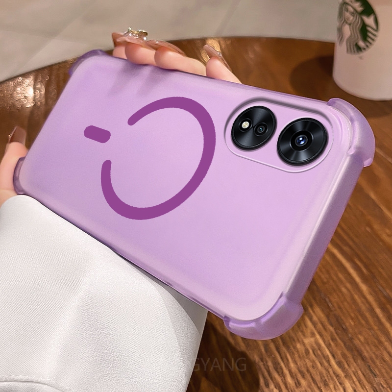 Ốp Lưng Cho OPPO A17 A38 4G A18 A17K Vỏ Điện Thoại Vòng Từ Tính Hình Chữ C Mới Thiết Kế Với Ốp Mềm TPU Cao Cấp Bốn Góc Chống Rơi