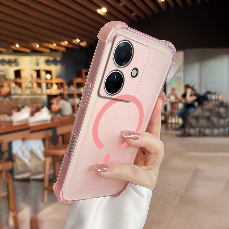 Ốp Lưng Cho OPPO A79 5G Vỏ Điện Thoại Vòng Từ Tính Hình Chữ C Thiết Kế Mới Với Ốp Mềm TPU Cao Cấp Bốn Góc Chống Rơi
